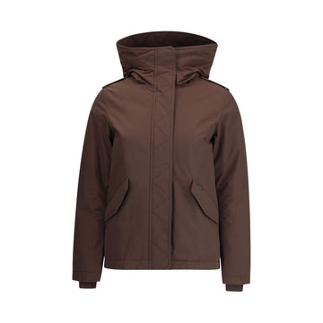 Woolrich Brown Cotton Full-Length Jacket
