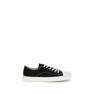 Moschino Black Cotton Low Top Sneakers