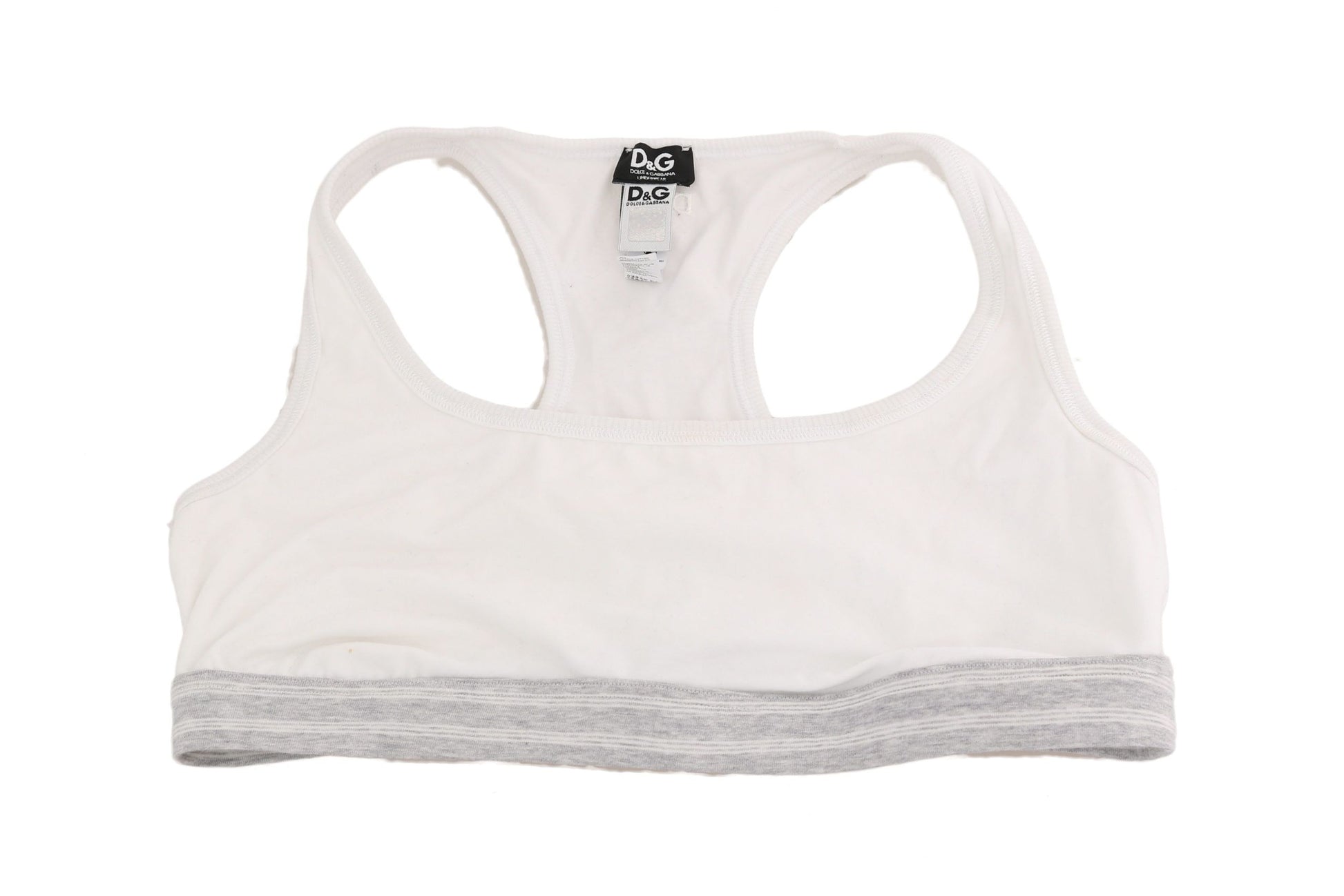 Dolce & Gabbana White Cotton Sport Stretch Bra Underwear - Whispers Of Wisdom Clothing