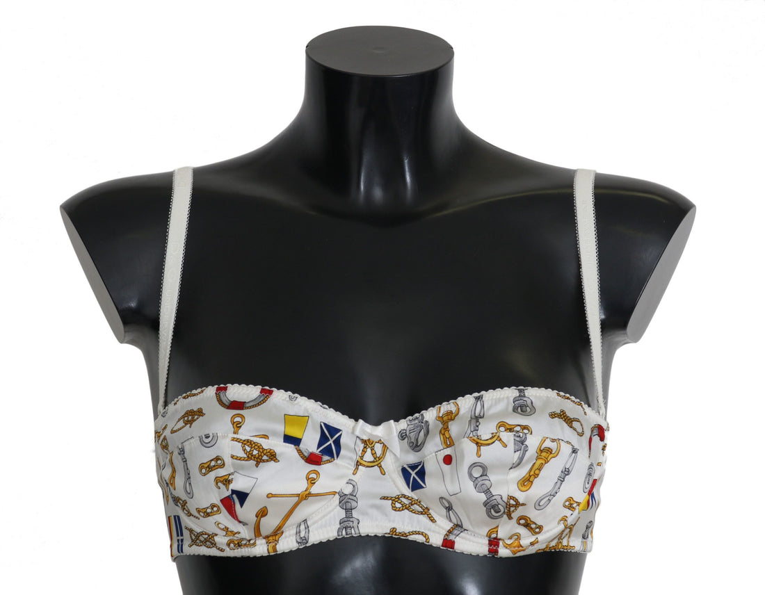 Dolce & Gabbana White Balconcino Sailor Print Underwear - Whispers Of Wisdom Clothing