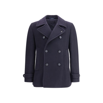 Tagliatore Blue Wool Coat