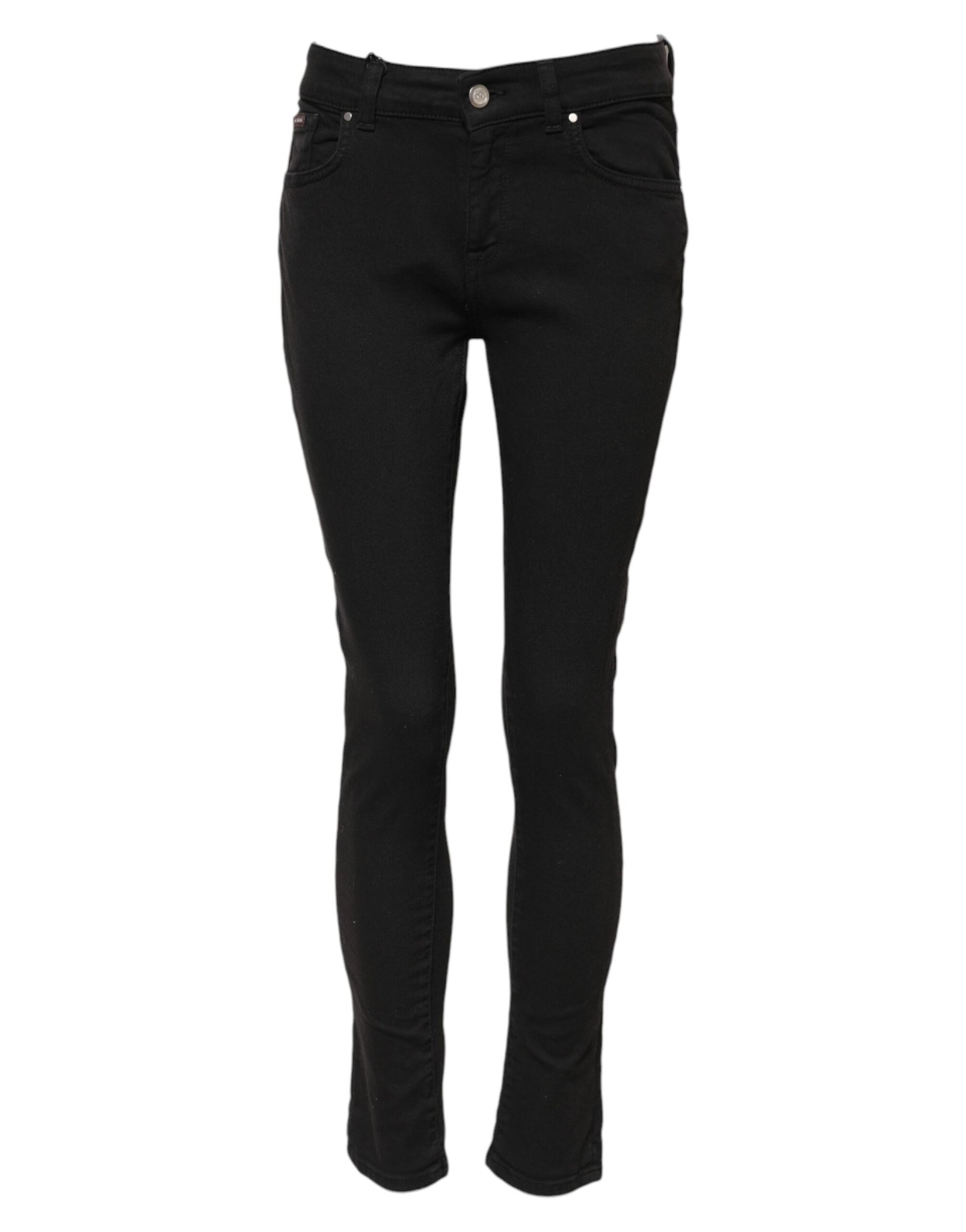 Dolce & Gabbana Black Cotton Skinny Mid Waist Denim Jeans