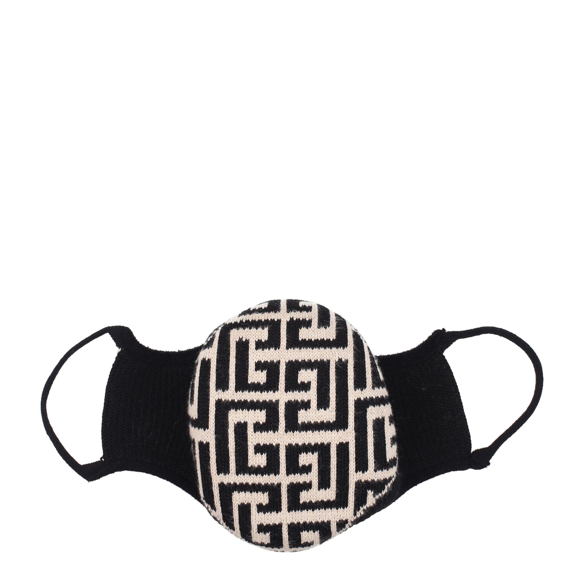 Balmain Beige Cotton Facemask