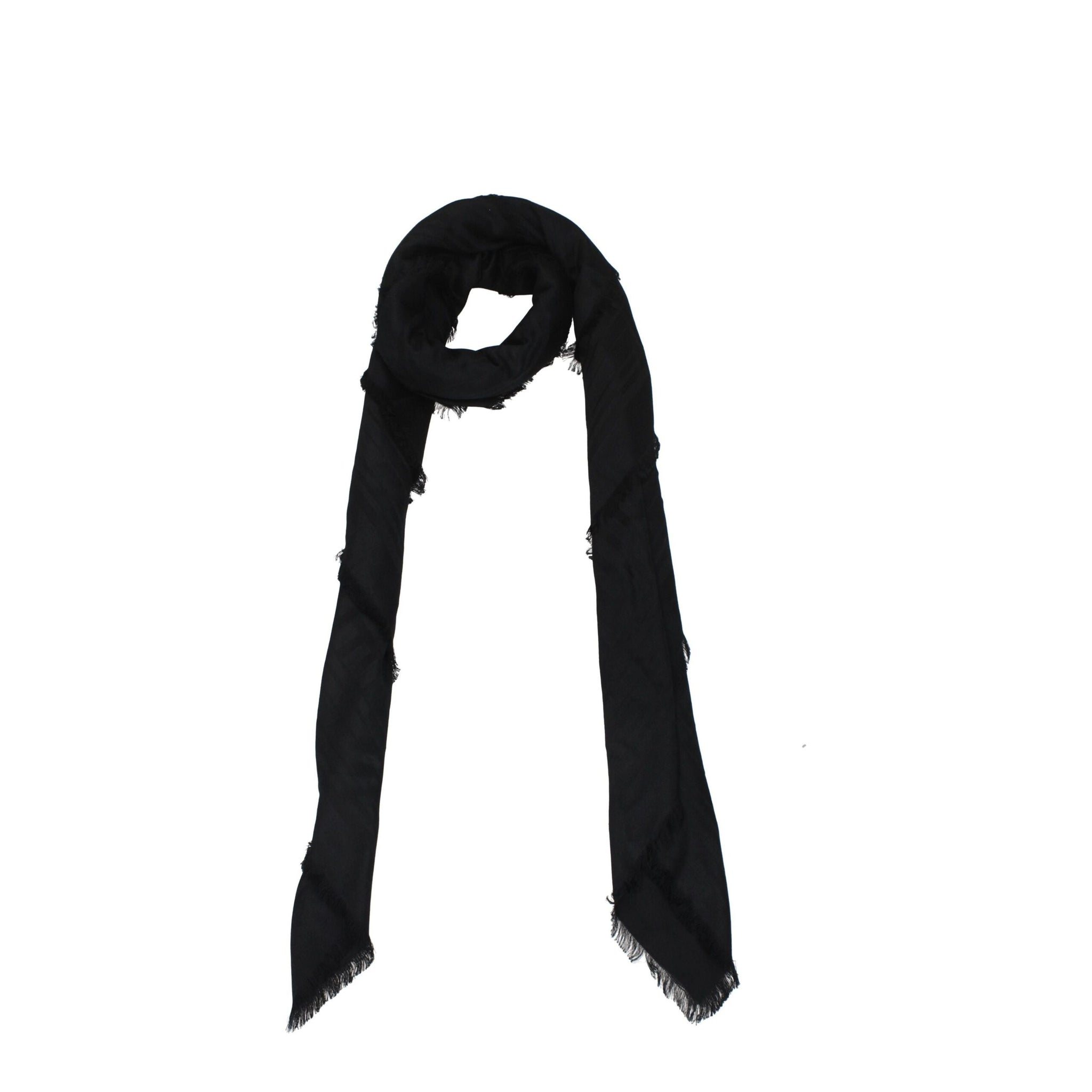 Balmain Black Viscose Foulard