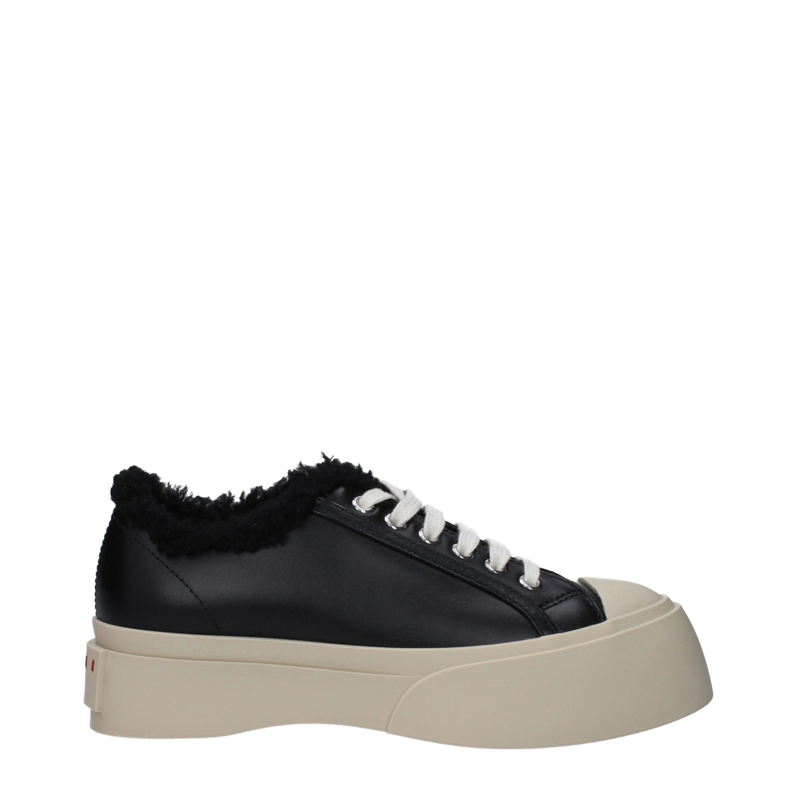 Marni Black Leather Chunky Sneakers