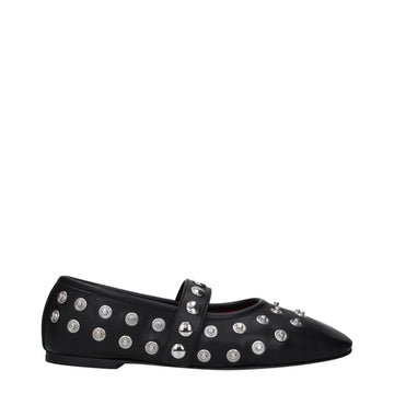 Stella McCartney Black Leather Ballet Flats
