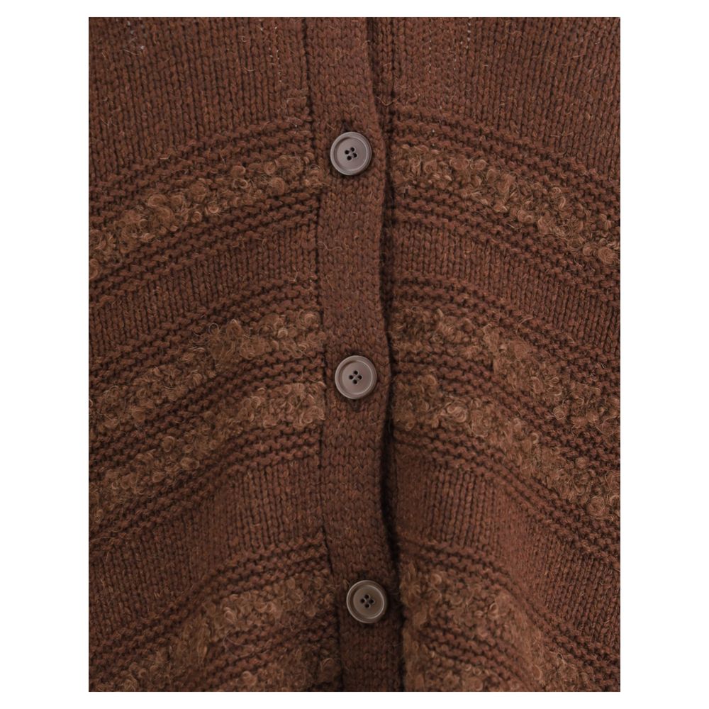Fabiana Filippi Brown Camel Hair  Cardigan