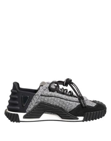 Dolce & Gabbana Black Gray NS1 Low Top Sneakers Shoes