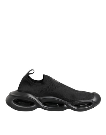 Dolce & Gabbana Black Slip On Wave Low Top Men Sneaker Shoes