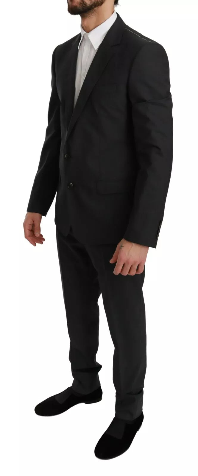 بدلة مارتيني الصوفية الرمادية من دولتشي آند غابانا بقصّة Slim Fit