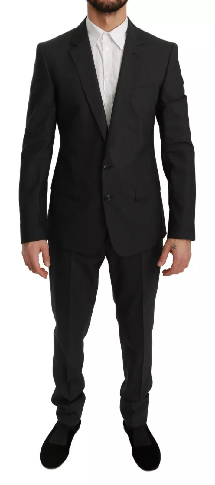 بدلة مارتيني الصوفية الرمادية من دولتشي آند غابانا بقصّة Slim Fit