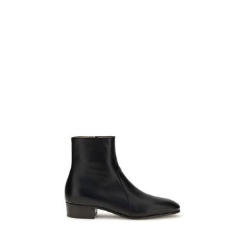 Valentino Garavani Black Goatskin Ankle Boots