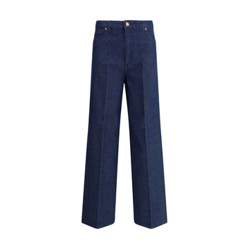 Cruna Blue Cotton Relaxed Fit Jeans