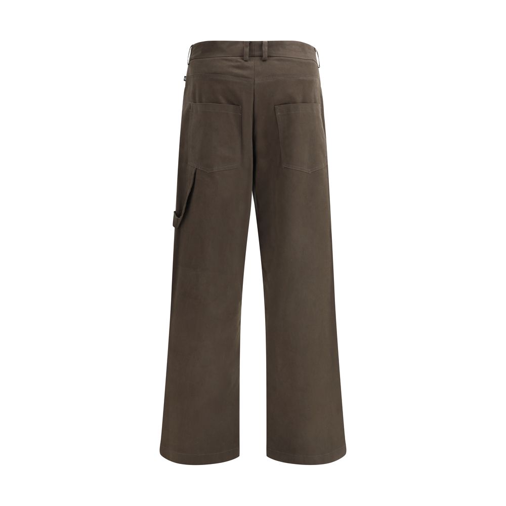 Ella Brown Cotton Casual Pants