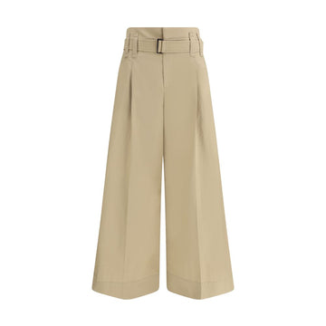 Brunello Cucinelli Beige Cotton Cropped Pants
