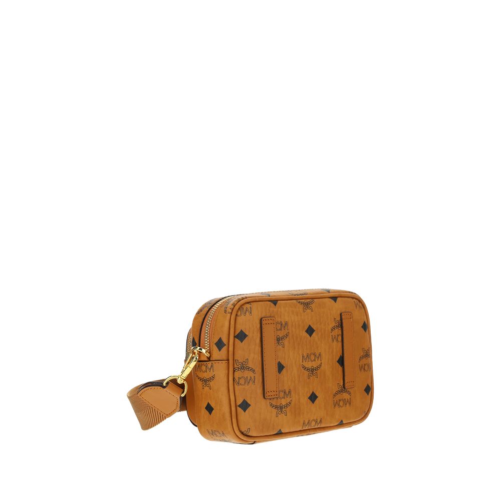 MCM Brown Cotton Shoulder Bag