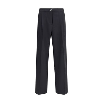 Cruna Black Polyester Casual Pants