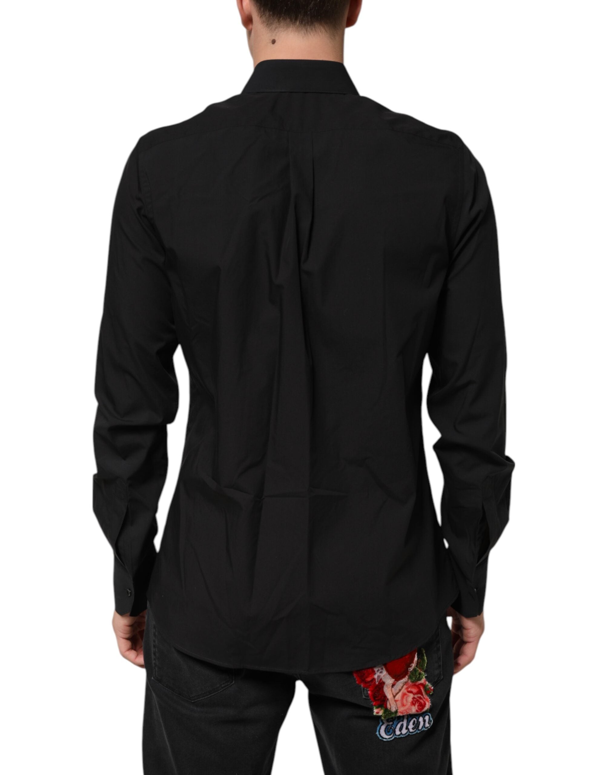 قميص رجالي رسمي من دولتشي آند غابانا مارتيني أسود بقصّة Slim Fit