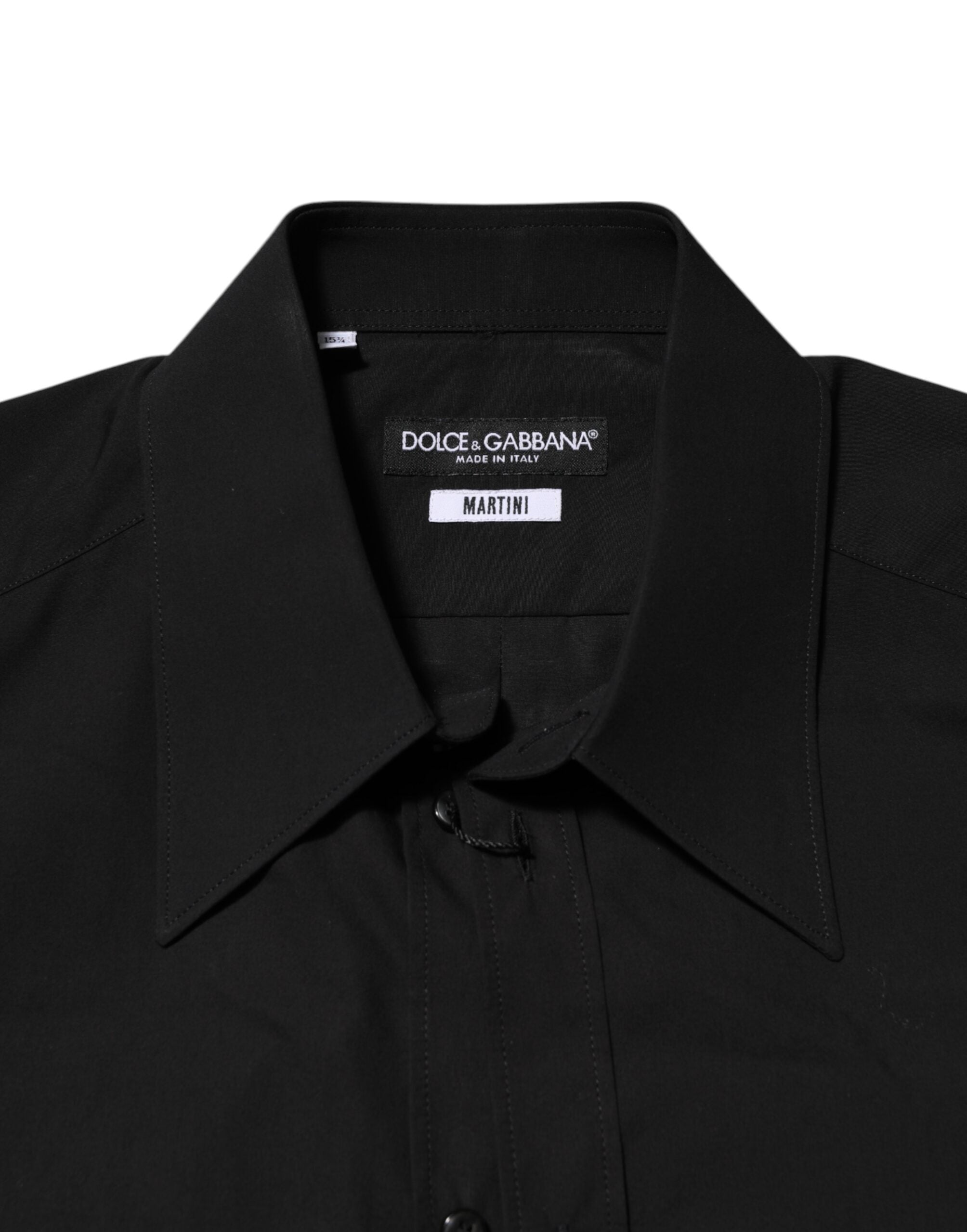 قميص رجالي رسمي من دولتشي آند غابانا مارتيني أسود بقصّة Slim Fit