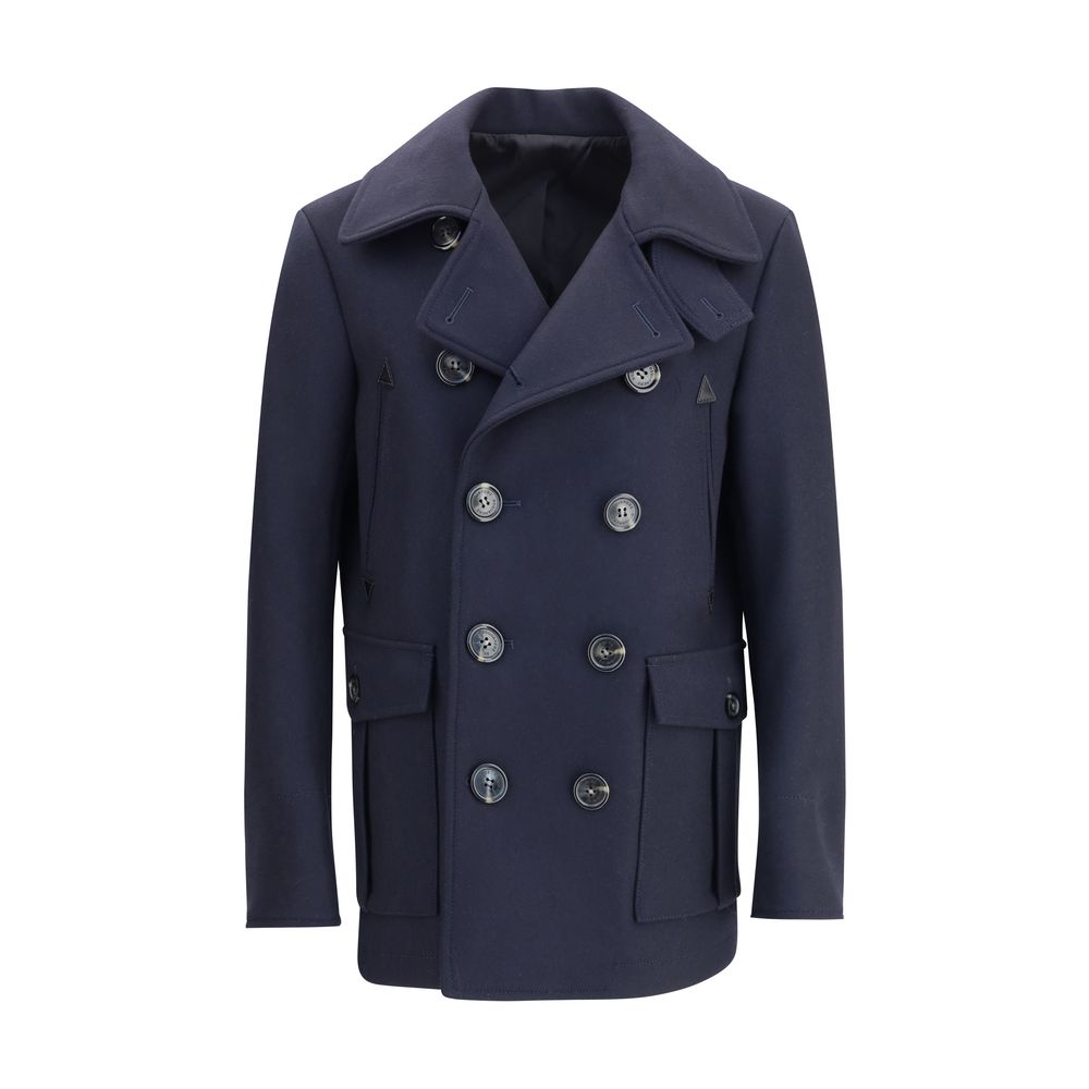 Dsquared² Blue Wool Coat
