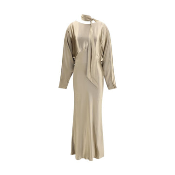 The Andamane Gold Viscose Casual Dress