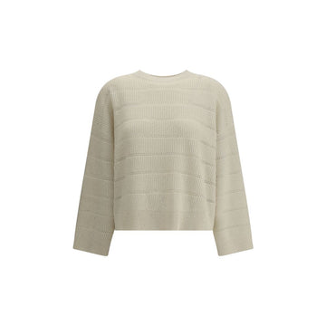 Brunello Cucinelli White Cashmere Cashmere Sweater