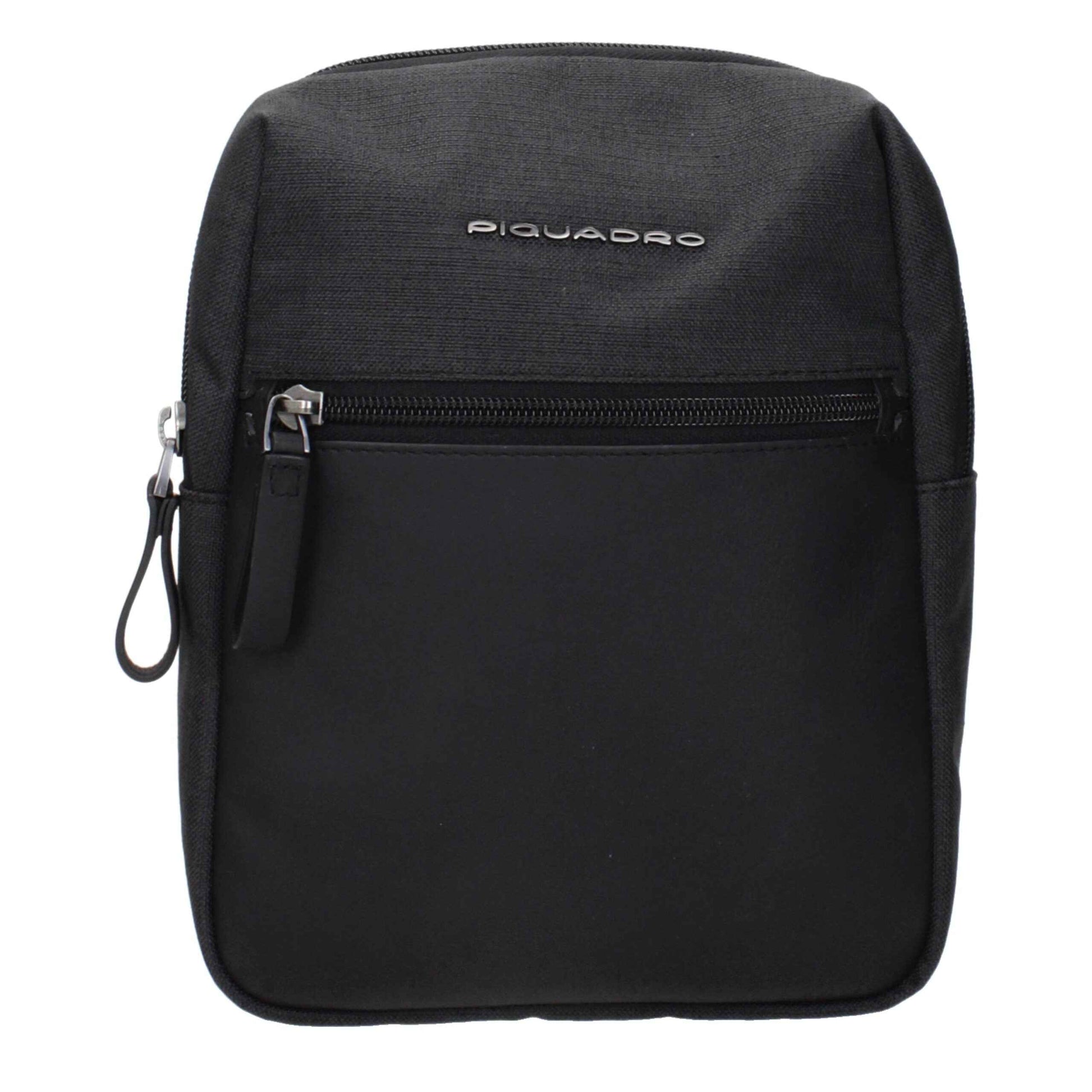Piquadro Black Fabric Crossbody Bags