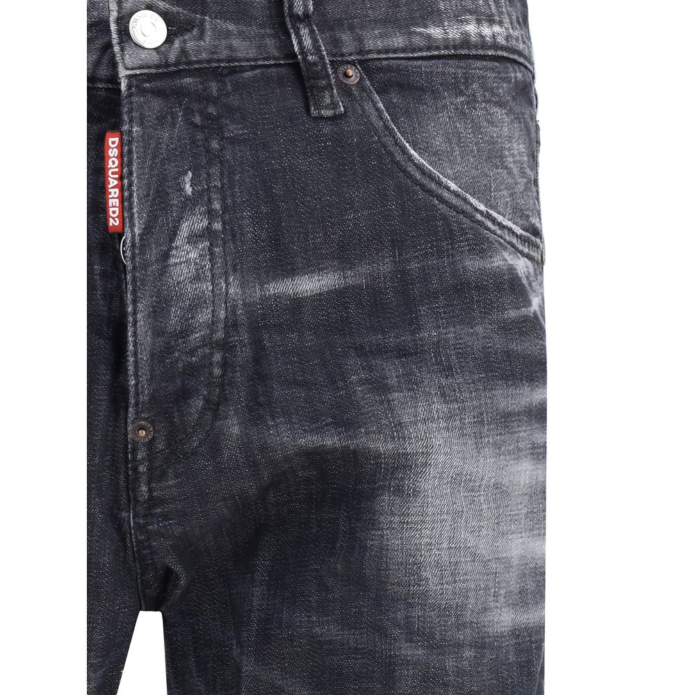 Dsquared² Black Cotton Slim Fit Jeans