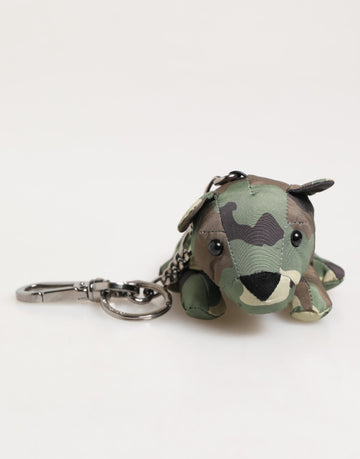 Dolce & Gabbana Camouflage Multicolor Animal Silhouette Keychain Keyring