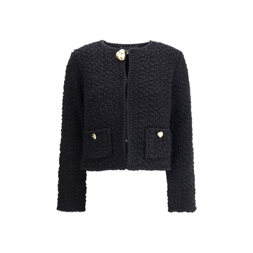 Fabiana Filippi Black Fleece Wool Coat