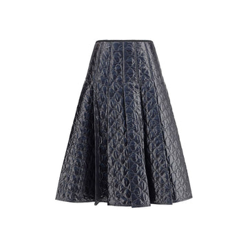Moncler Black Polyamide Midi Skirt