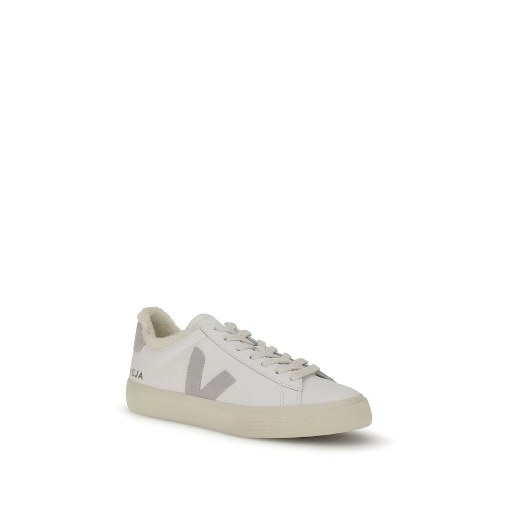 Veja White Calf Leather Bos Taurus Low Top Sneakers