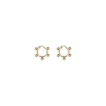 Jil Sander Gold Brass Earrings