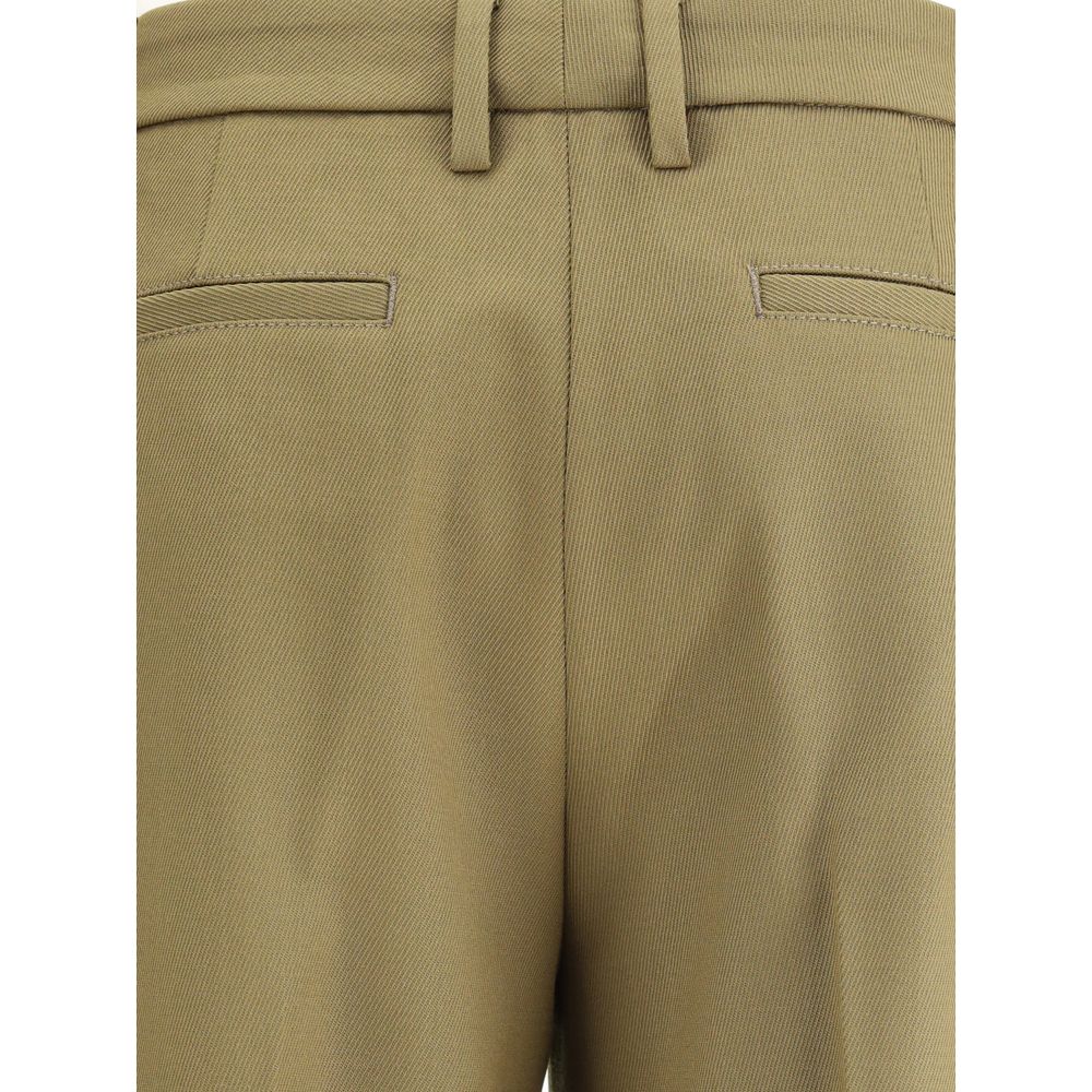 True Royal Green Polyester Dress Pants