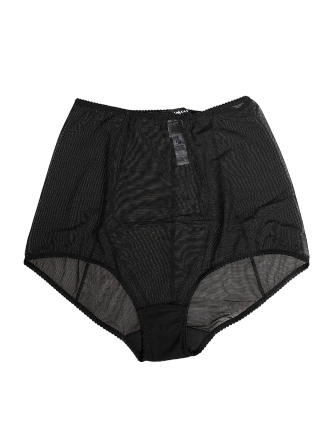 Dolce & Gabbana Black High Waist Mesh Sheer Shapewear Underwear
