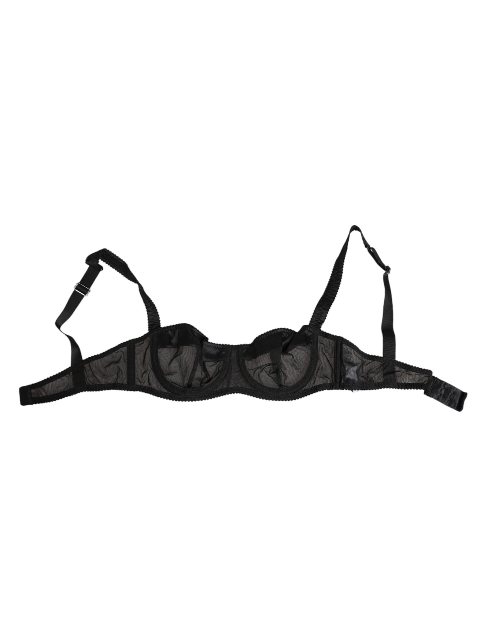 Dolce & Gabbana Black Sheer Mesh Underwire Bra  Underwear