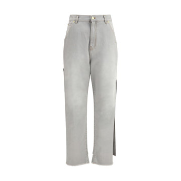 Darkpark Gray Cotton Relaxed Fit Jeans