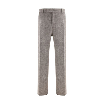 Ferragamo Gray Fleece Wool Casual Pants