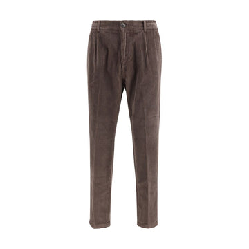 Cruna Brown Cotton Casual Pants