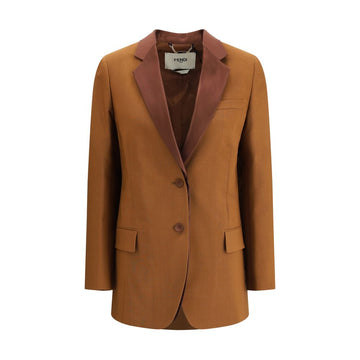 Fendi Brown Wool Blazer