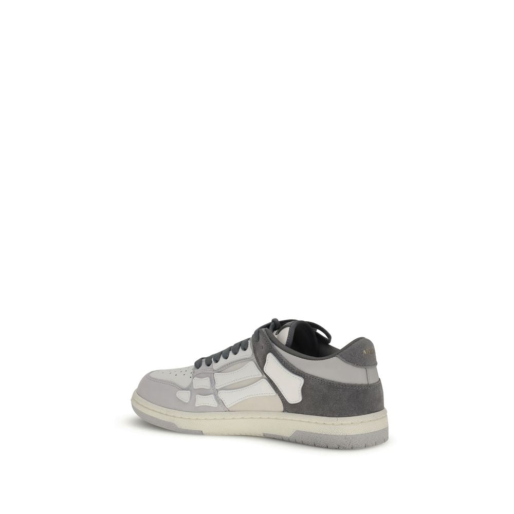 Amiri Gray Calf Leather Bos Taurus Low Top Sneakers