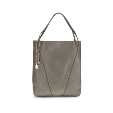 Chloé Gray Calf Leather Bos Taurus Shoulder Bag