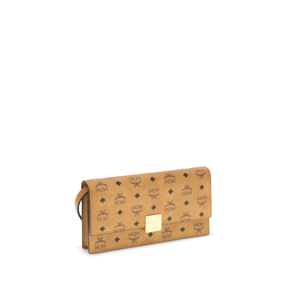 MCM Beige Fabric Wallet
