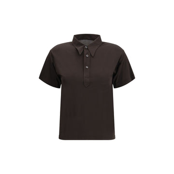 Margiela Brown Viscose Polo Shirt
