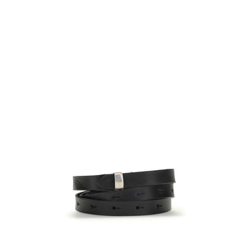 Undercover Black Leather Thin Belt