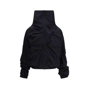 ALAINPAUL Black Polyamide Full-Length Jacket