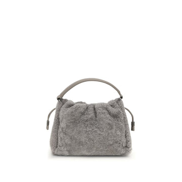 Brunello Cucinelli Gray Fur Shoulder Bag