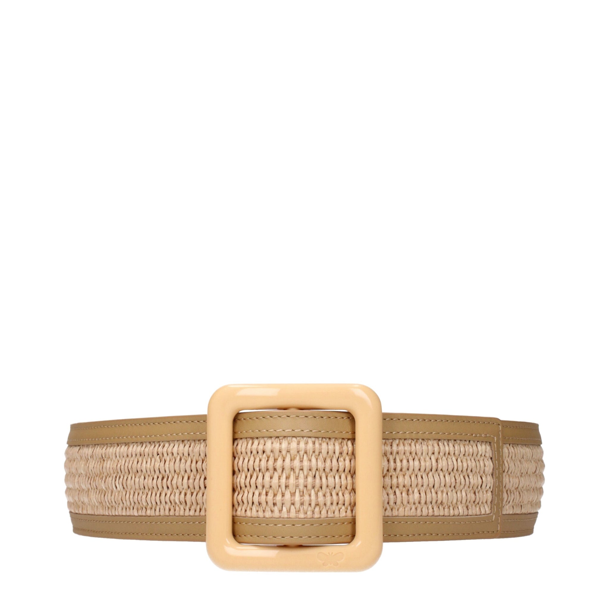Max Mara Beige Raffia Belt