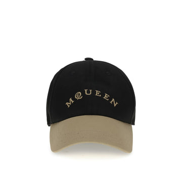 Alexander McQueen Black Cotton Cap (Baseball Hat)