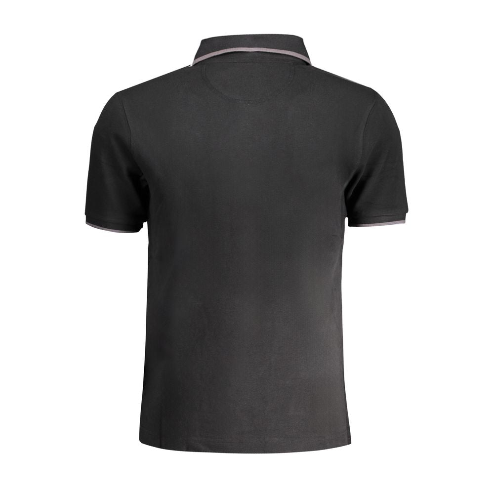 La Martina Black Cotton Polo Shirt